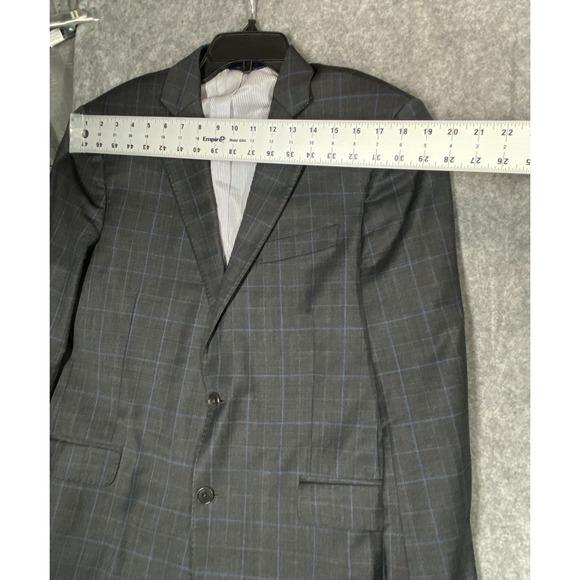 Brooks Brother Explorer Regent Suit 40S Jacket 34 x 30 Pants Grey Windowpane - Picture 2 of 16